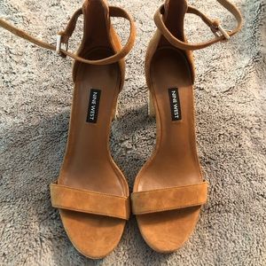 Brown suede Nine West Dempsey heels